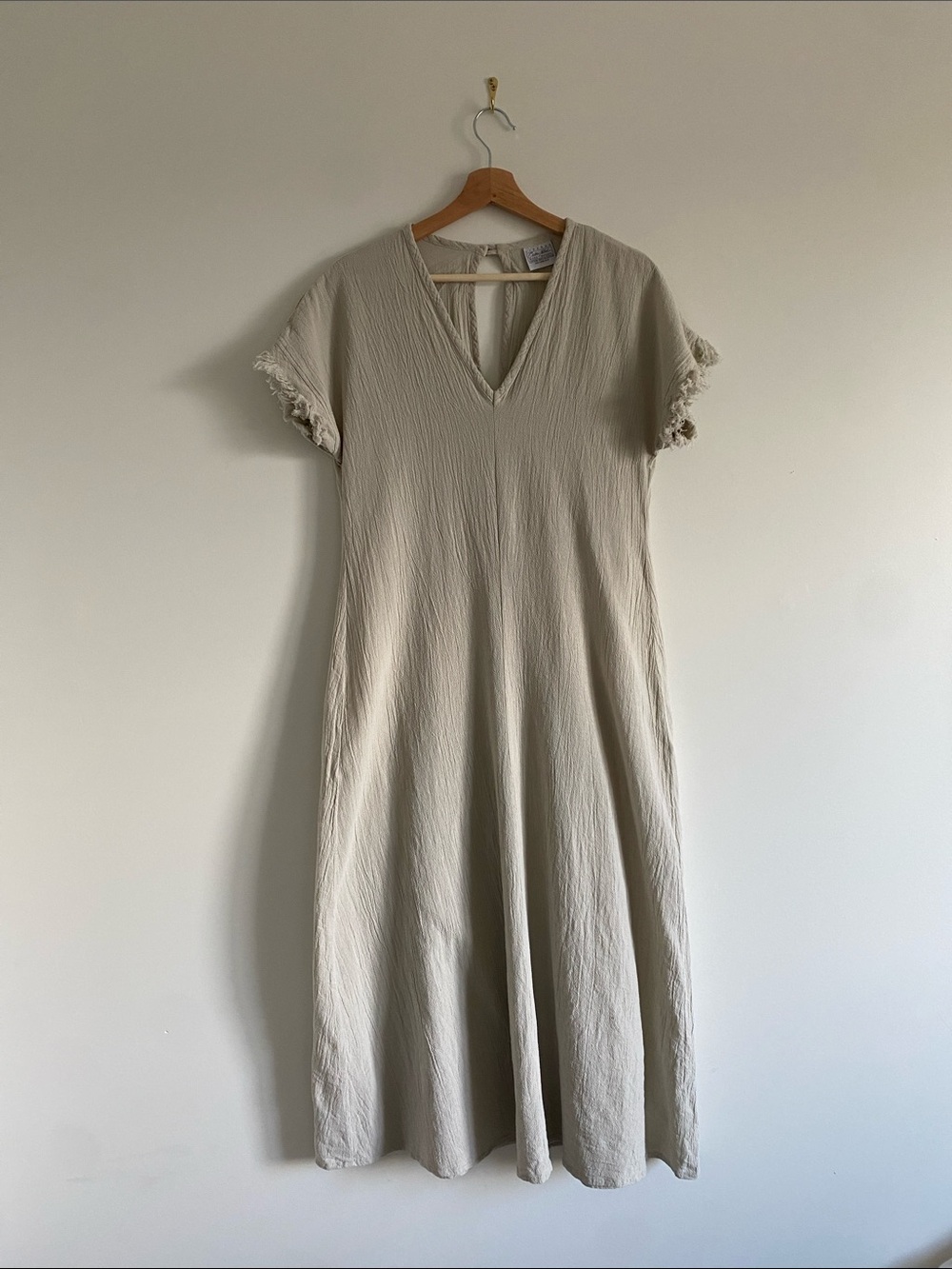 Natural Handmade Cotton Gauze Maxi Dress | One Size - Picture 2 of 7